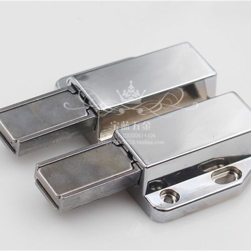 加厚锌合金柜门反弹器免拉手磁碰门碰磁吸按弹器碰珠橱柜门配件