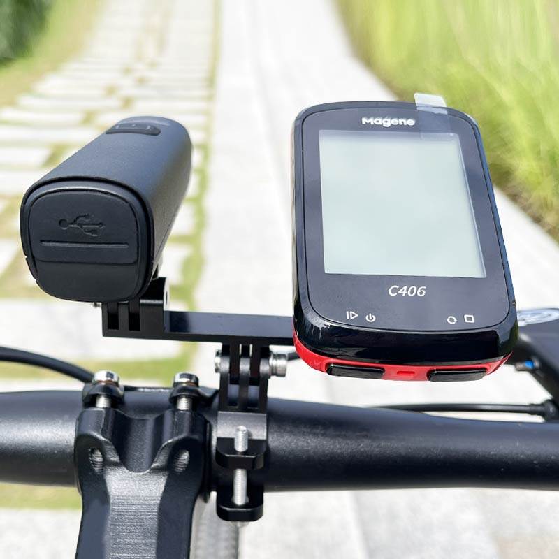 双头安装自行车码表支架山地单车迈极炫灯架延长扩展底座迈金黑鸟