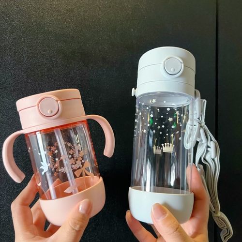 icell星彩儿童吸管杯夏天学饮杯M婴儿喝水杯家用防呛