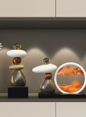 轻奢时来运转流沙画摆件酒柜装饰品高级感客厅家居饰品餐边柜