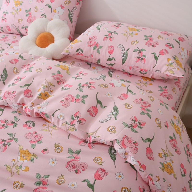 韩式田园风四件套100全棉斜纹双人床上用品1.51.8米少女特价
