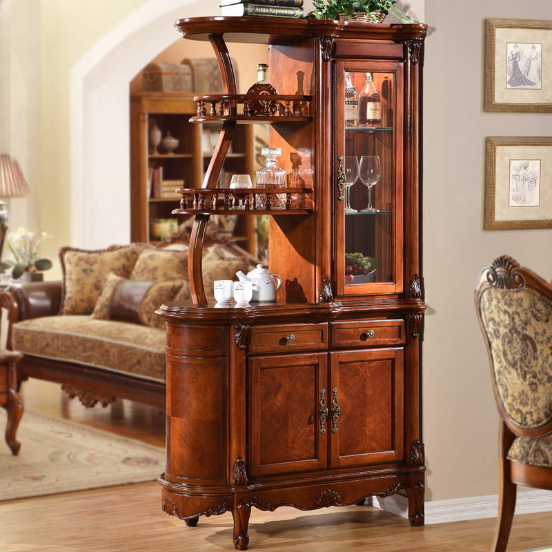 美式玄关柜客厅玄关隔断柜 欧式实木酒柜门厅鞋柜屏风装饰柜特价