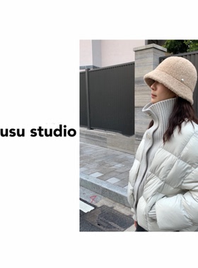 SU 秋冬落肩袖潮流拼接保暖单排扣休闲90羽绒服 H0862