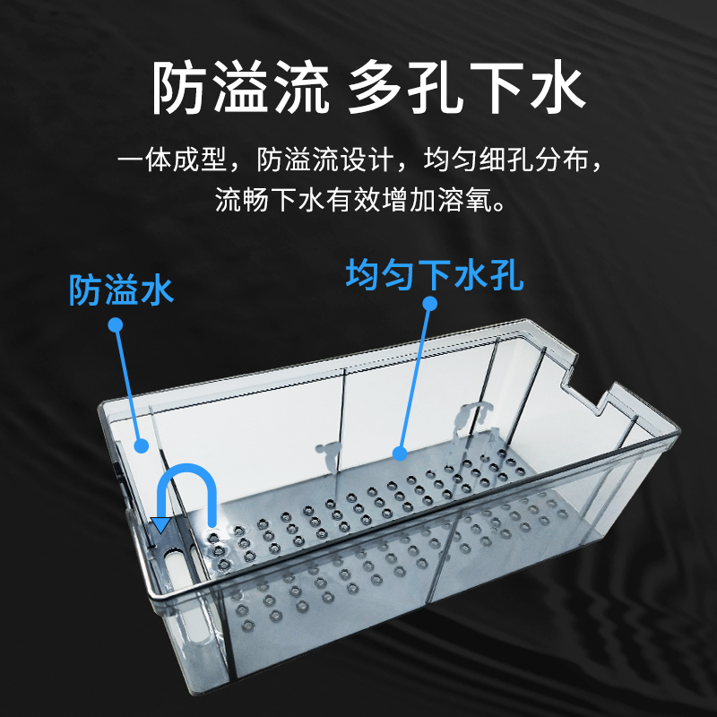 鱼缸过滤盒上滤可免换水过滤器过滤槽净水循环系统上置滴流盒