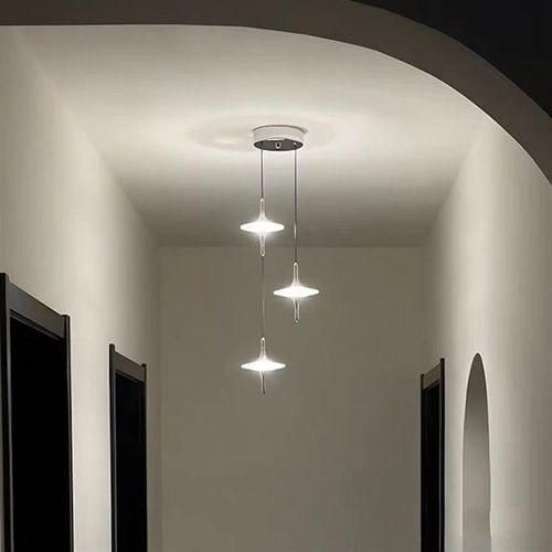 新品星雨系列客厅餐厅旋转楼梯长吊灯简约创意灯饰卧室床头灯