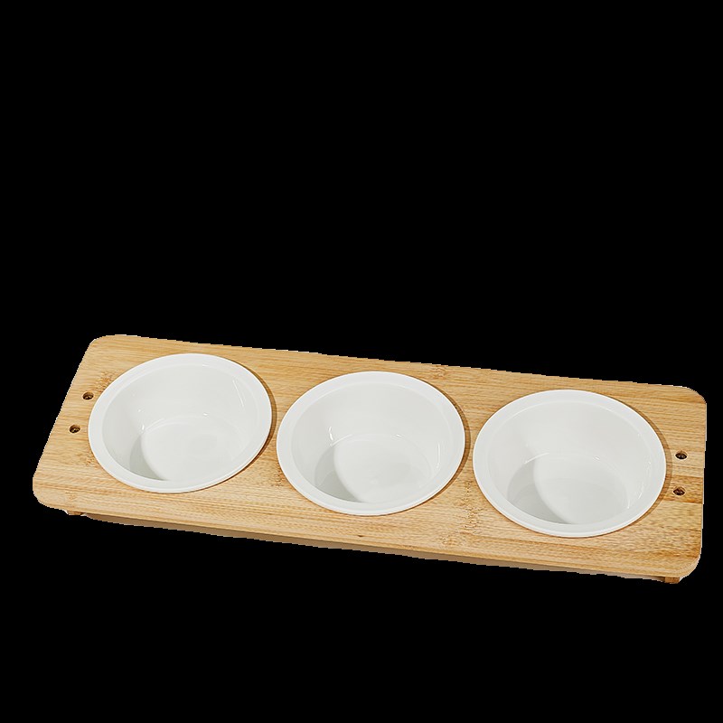 陶瓷猫碗防打翻狗碗猫食盆猫粮碗宠物喝水单碗双碗大口径斜口护颈