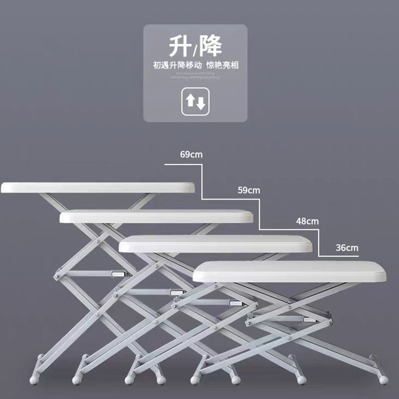 户外折叠小桌子简易便携野餐折叠桌多功能家用阳台升降办公学习桌