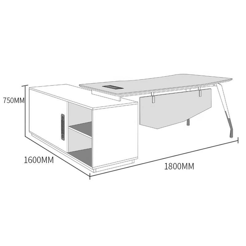 办公老板桌总裁经理桌简约大班单M003人管桌桌简易台财务椅主