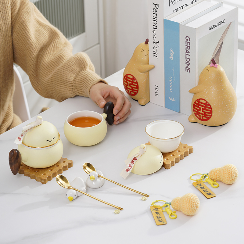 永不分梨鸭新婚礼物送新人闺蜜情侣喜杯子新婚订婚礼品送新娘实用