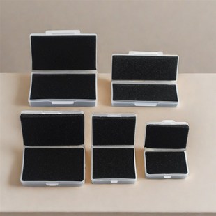 方形透明塑料盒小pp盒子光学玻璃镜片钨钢包装盒带防震海棉收纳盒