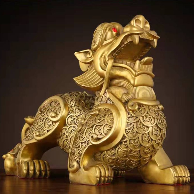 金钱貔貅铜摆件一对公母铜皮丘客厅酒柜玄关装饰品办公室开业礼品,家居饰品,装饰摆件,淘宝优惠券,粉丝福利购,淘宝优惠卷