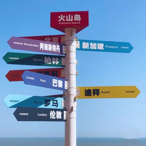 户外指路牌创意立式导向牌景区分流指示牌指引牌路标牌提示指示牌