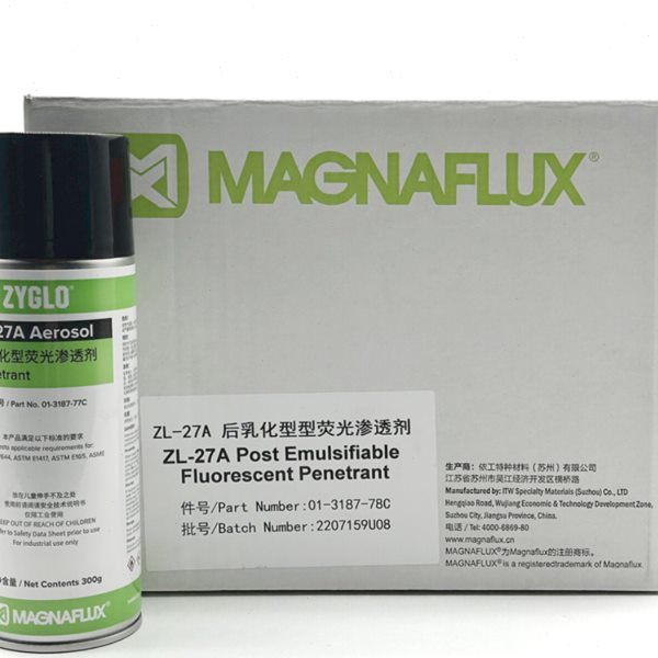 美国磁通ZL-27A型后乳化荧光渗透剂金属铸件表面缺陷检3级灵敏度