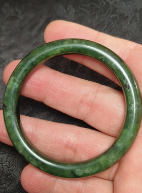 和田玉手镯和田玉碧玉微瑕手镯男女通用饰品