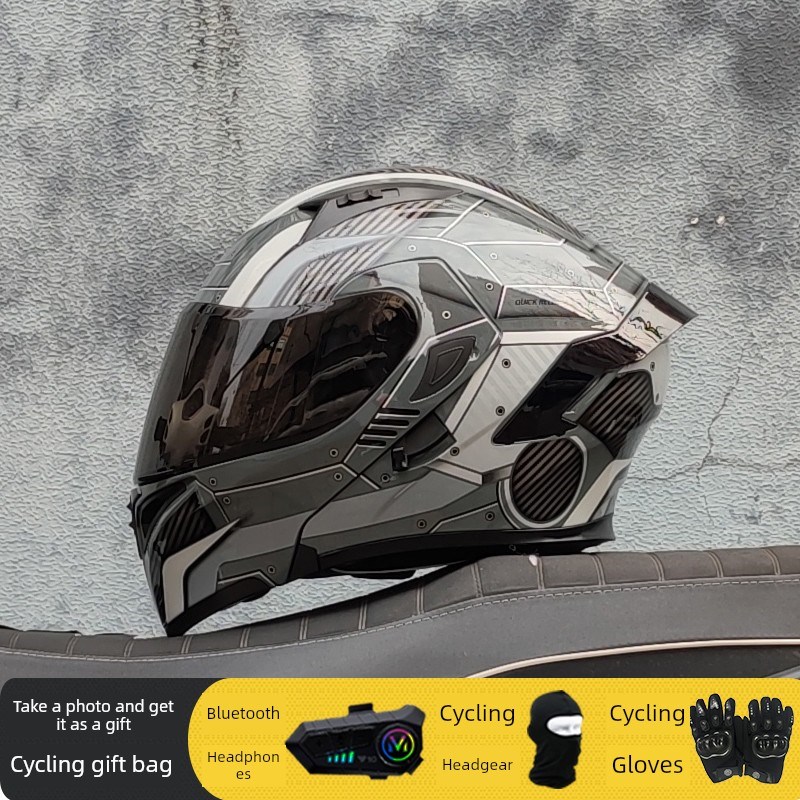 进口摩托车头盔蓝牙开放式头盔男女双镜四季摩托车头盔3C及Dot认