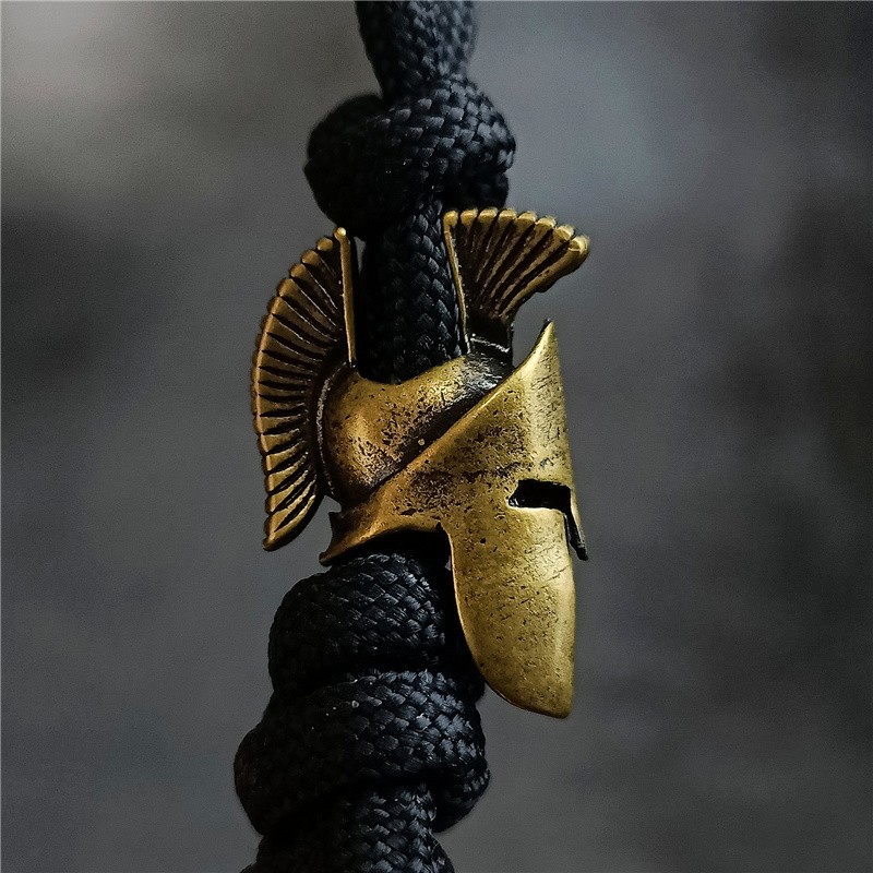 创意个性摩托车钥匙扣复古机车汽车挂绳男士粗狂做旧伞绳编制挂坠