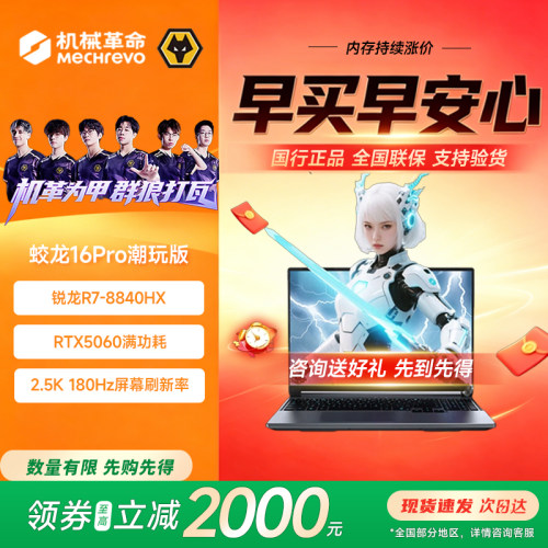 机械革命蛟龙16Pro5060游戏本