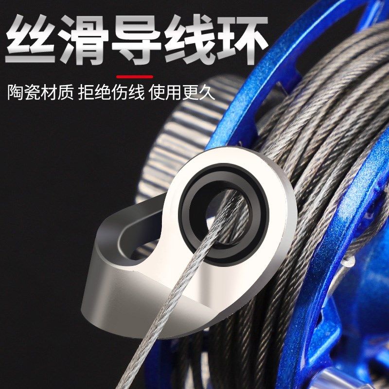 路亚活鱼扣登山鱼锁小黄鸭控鱼锁鱼器鱼扣不锈钢活鱼锁软钢丝绑绳