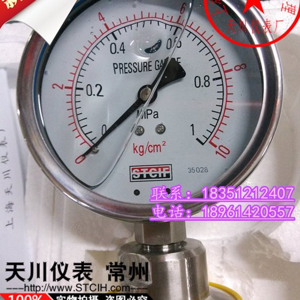 卫生型快装式隔膜耐震压力表 YTPN-100BF-MC 安装卡扣2寸64mm