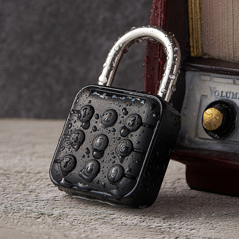 按键挂锁防水门锁健身房衣柜宿舍数字按键智能电子指纹密码锁挂锁