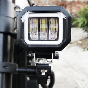 新款 80V 高亮电动车射灯代驾车灯摩托车灯雾灯带切线30W爆闪12v