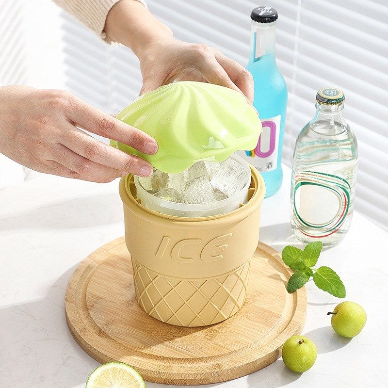 雪糕双层硅胶冰桶饮料香槟红酒啤酒专用桶户外创意制冰器酒桶现货