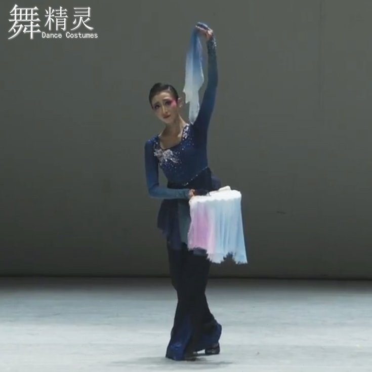 新款古典舞胶州秧歌舞蹈服飘逸咏荷桃李杯舞蹈演出服民族风表演服