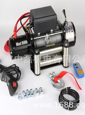 电动绞盘9500LB12000LB1000LB拉力机吊机救援越野钢丝绳电葫芦