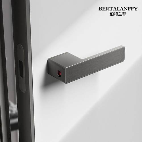 锌合金意式极简生态门锁磁吸静音室内卧室木门把手家用锁具静音锁
