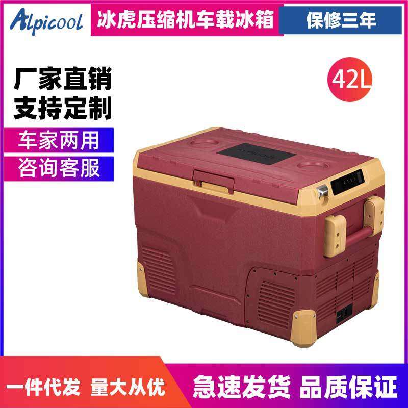冰虎压缩机车载冰箱车家两用冷冻冷藏12v24v便携IR42宿舍小冰箱