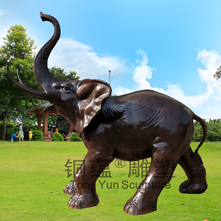 大型铜大象雕塑园林景观雕塑大象铜摆件吉象铜雕塑铜象铜雕