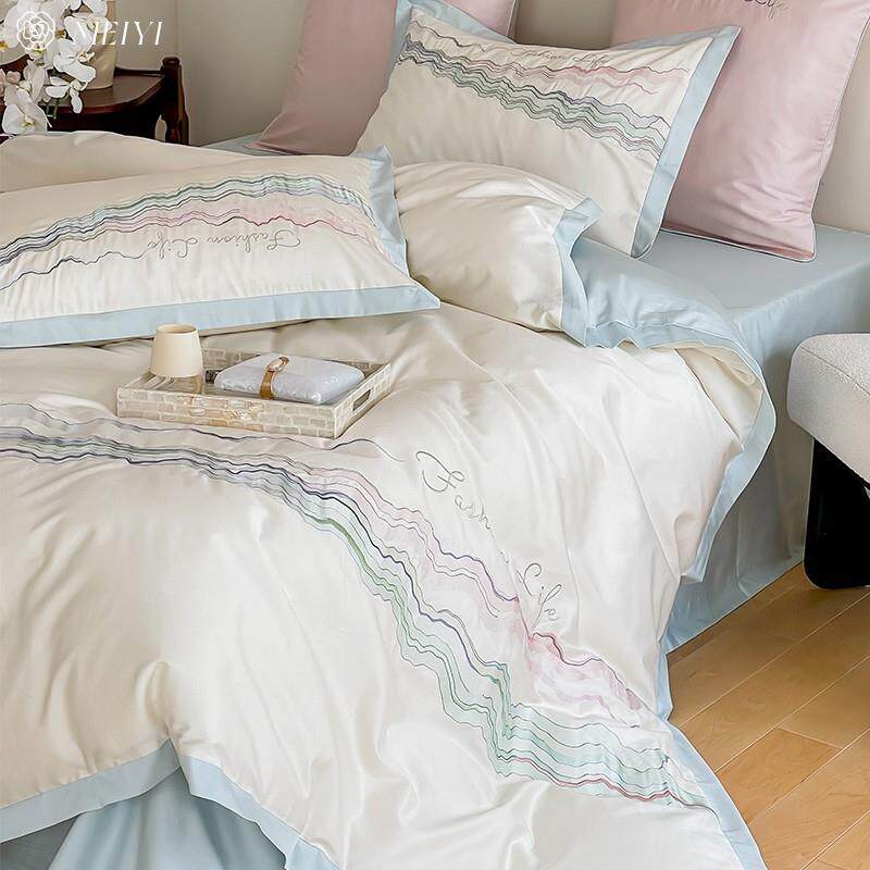 全棉小清新100S床单四件套纯棉亲肤被套四季可用床上用品