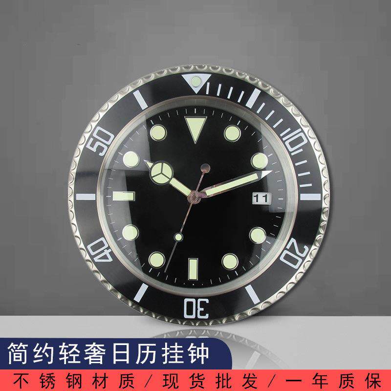 欧式金属创意夜光挂钟客厅简约时尚钟表轻奢挂表石英时钟挂墙