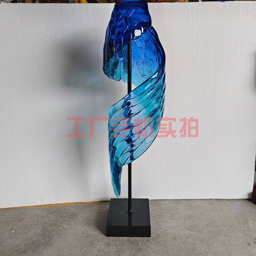 样板间入户玄关装饰透明树脂摆件落地抽象雕塑酒店工艺品创意艺术