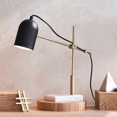 装饰台灯北欧风格简约现代卧室床头样板房家用大理石铁艺可调