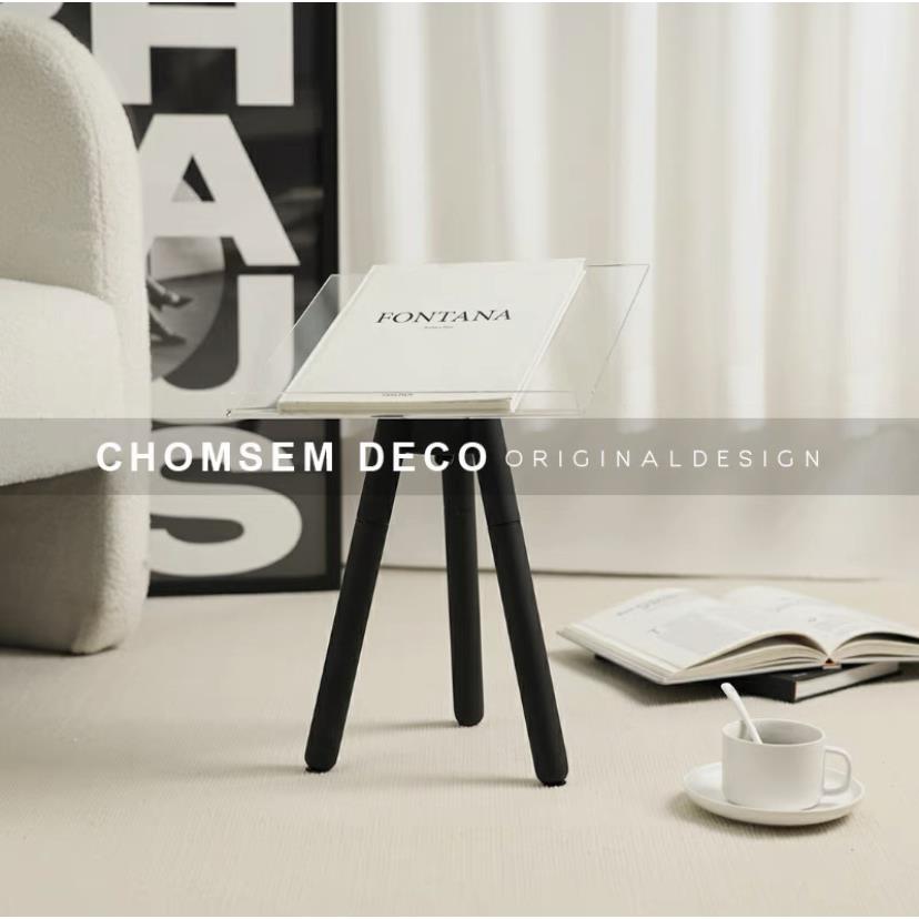 从上现代几何创意金属亚克力落地画册展示架摆件样板间高档杂志架