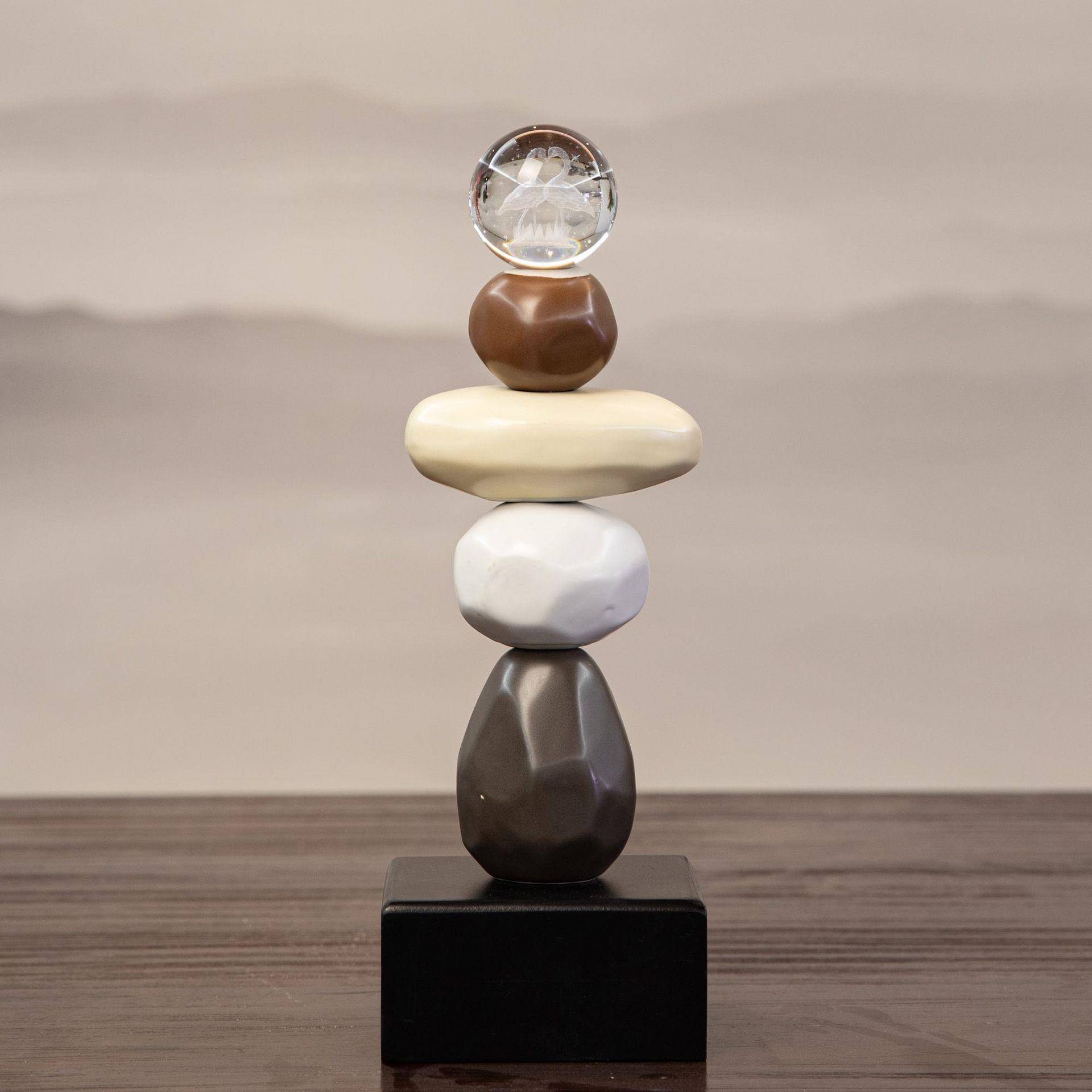 轻奢高档时来运转办公室摆件高级感小众家居客厅房间书桌面装饰品