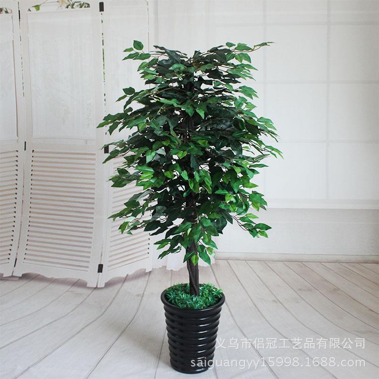 外贸爆款人造仿真榕树假榕树大型绿植盆栽室内落地客厅盆景装饰树