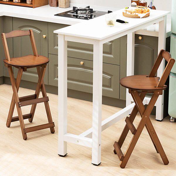 折叠吧台椅非实木酒吧椅靠背椅子高凳子家用现代简约高脚吧椅吧凳