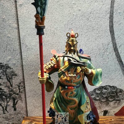 陶瓷工艺品 石湾公仔 24寸龙关公 关云长
