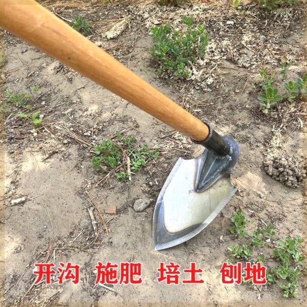 锰钢淬火尖锄头全钢n尖镐开沟起垄农用锄头加厚种菜小锄头刨锛铲