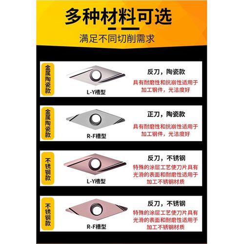 35度菱形精车刀片VBGT160404R-F开槽刀片VBGT11不锈钢尖刀刀头
