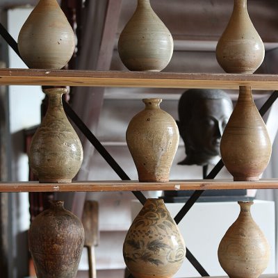 云南本土明代插花瓶 青花瓷器皿 桌面古韵花器 水培绿植花艺摆件