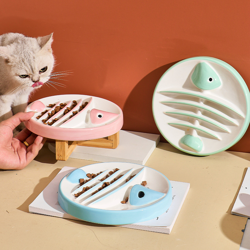 陶瓷慢食碗狗狗防噎缓食大口径防打翻宠物猫咪小型犬大型犬狗粮碗
