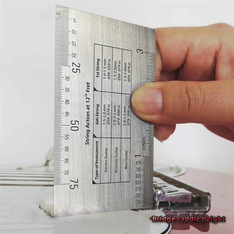 后浪器乐 Baroque弦距尺木电吉他贝司斯弦高测量卡尺打品调弦标准