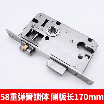 58锁体5845重弹簧锁体170mm不锈钢锁体机械锁体分体锁房门锁锁体