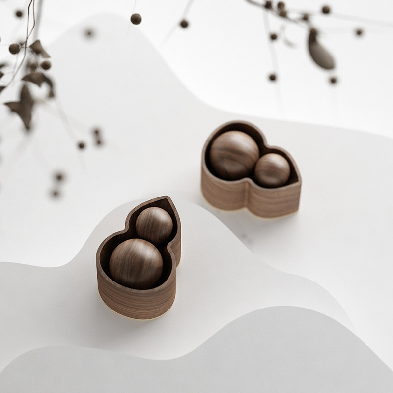 葫芦豆荚香薰MOJI生活精油扩香摆件东方国风车载香氛创意实木礼品