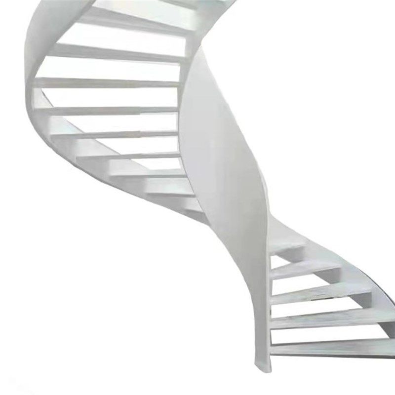 旋转楼梯无梁玄弧楼梯玻璃扶y手钢结构直梯圆梯别墅高端楼梯钢板