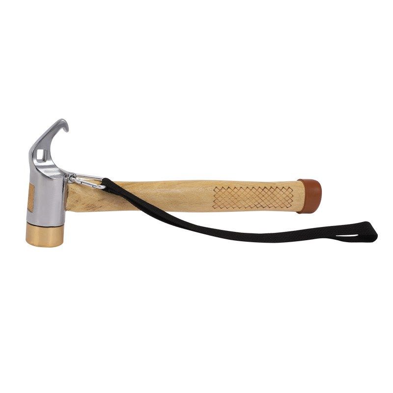 户外多功能黄铜锤露营天幕帐篷地钉锤子拔钉器O木柄榔头安全锤防,运动/瑜伽/健身/球迷用品,其他运动护具,淘宝优惠券,粉丝福利购,淘宝优惠卷
