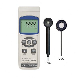 台湾路昌紫外线光强度测试仪UVA+UVC辐照计K/J型热电偶温度记录器